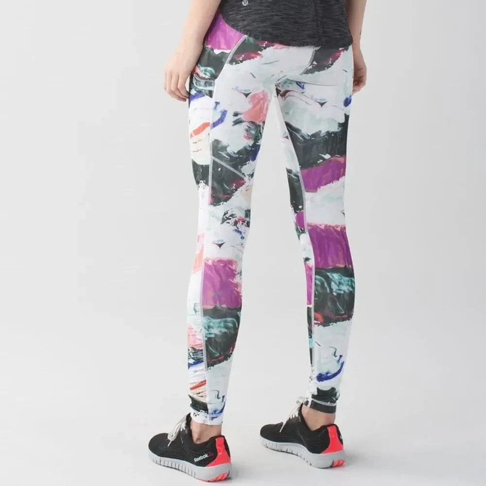 Lululemon Speed Tight III Luxtreme Leggings SIZE 6 Plum Print Performance